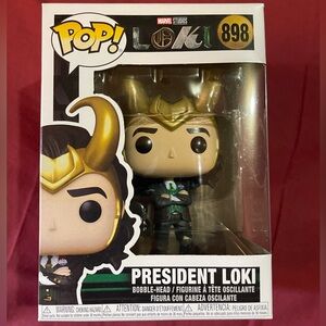 Funko Pop Marvel President Loki Figure with Gold Horns